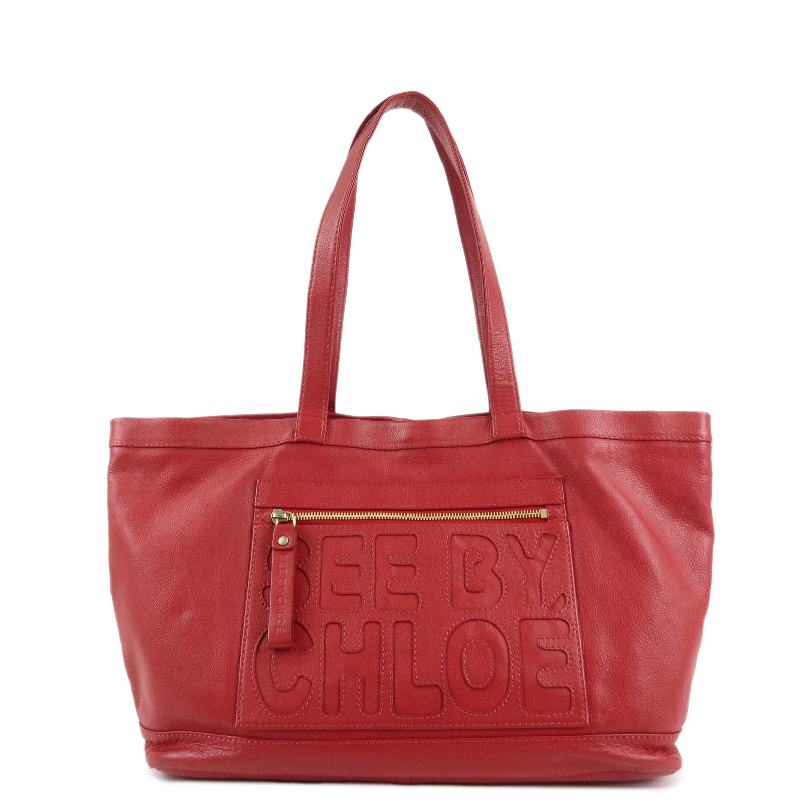 Authentic Chloe See By Chloe Leather Tote Bag Shoulder Bag